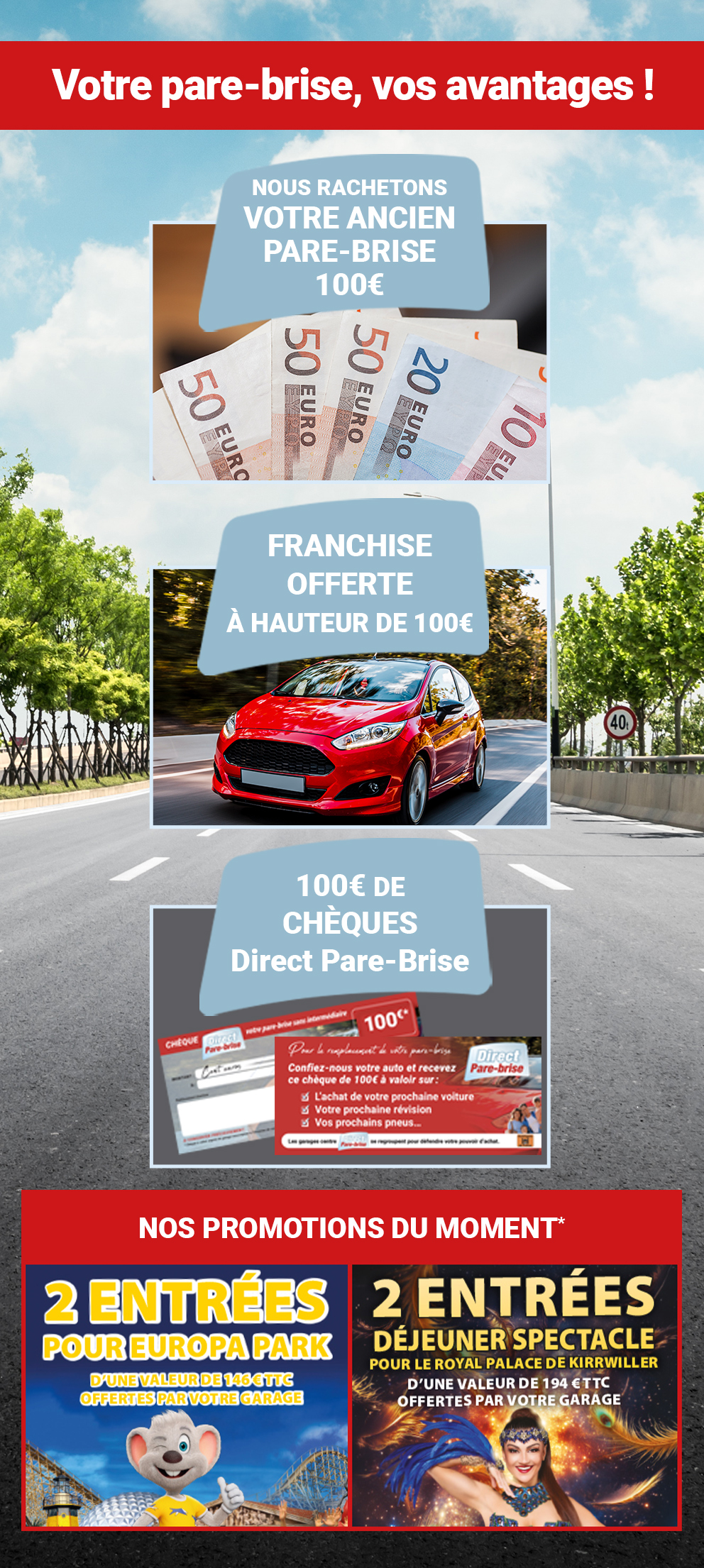 Direct Pare-Brise Alsace, découvrir nos offres de pare-brises.